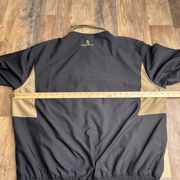 Vintage Pebble Beach Golf Performance Jacket Men's Large Black Water Resistant‎ - Picture 9 of 11